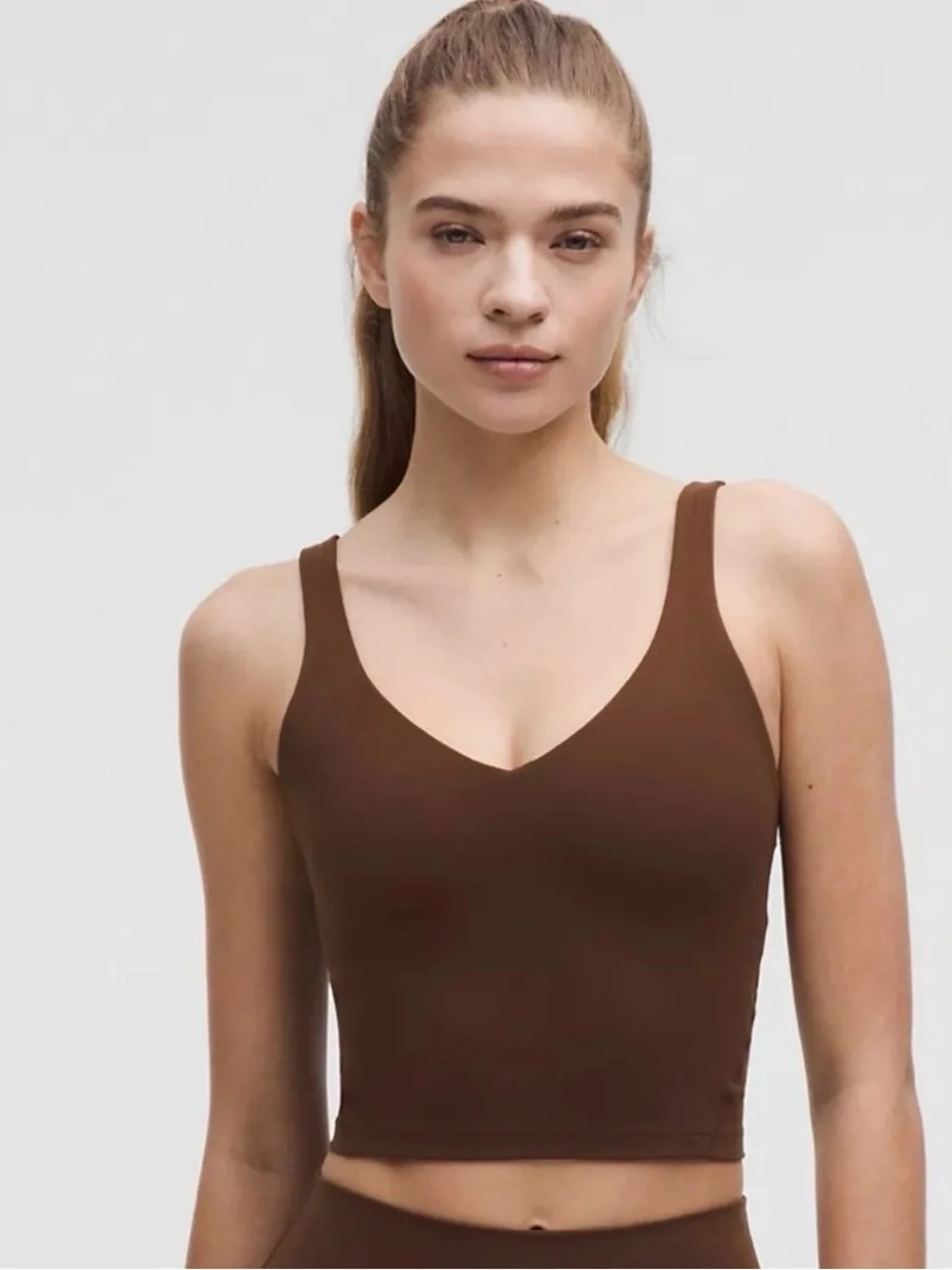 Lululemon crop align tank brown